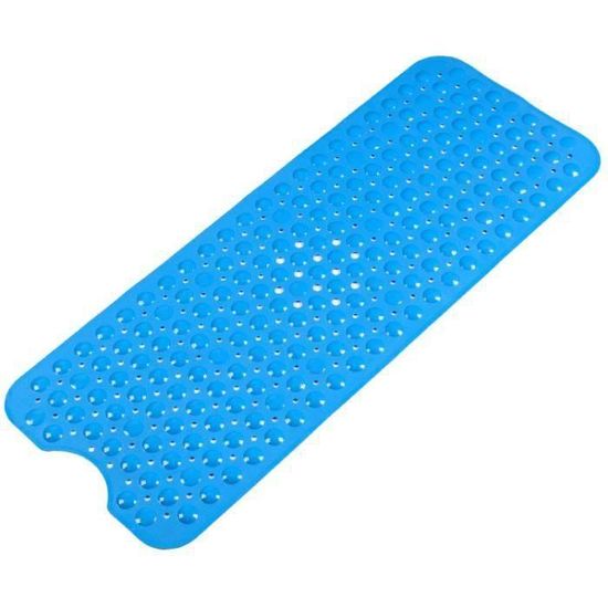 Coussin De Bain Matelas Baignoire 113x40 Cm Bleu - Tapis Antidérapant Ergonomique