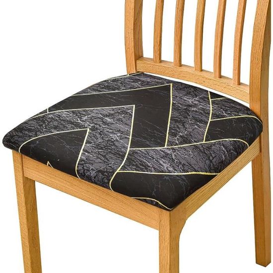 Lot De 6 Housses De Chaise Jacquard Extensibles - Bordeaux - Pour Siège 38-48cm - Lavables Machine