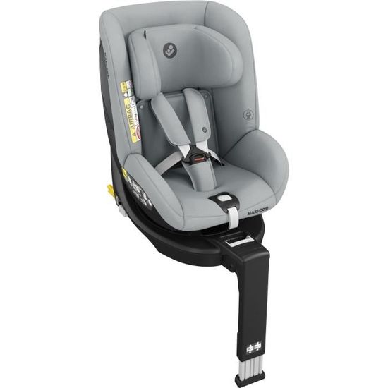 Siège auto MAXI COSI Mica Eco i-Size - Authentic Grey - Groupe 0+/1 - Rotation 360° - Isofix - Tissus recyclés