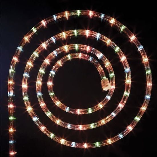 Guirlande Noël extérieur Tube Lumineux LED 8 Fonctions 24m Multicolore