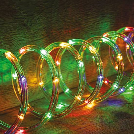 Guirlande Noël extérieur Tube Lumineux LED 8 Fonctions 24m Multicolore