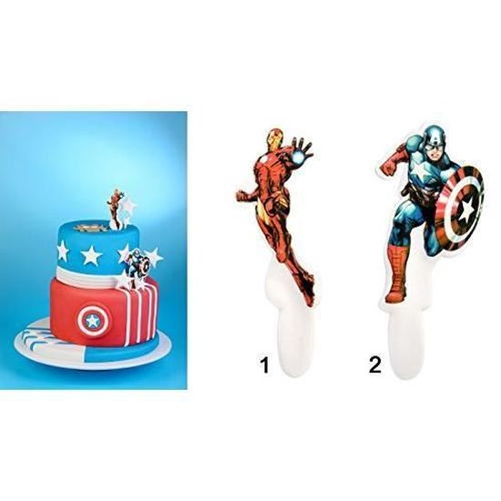 Pic En Sucre Avengers Mod Deco Anniversaire 8cm Mod2 Captain America 051 Cdiscount Maison