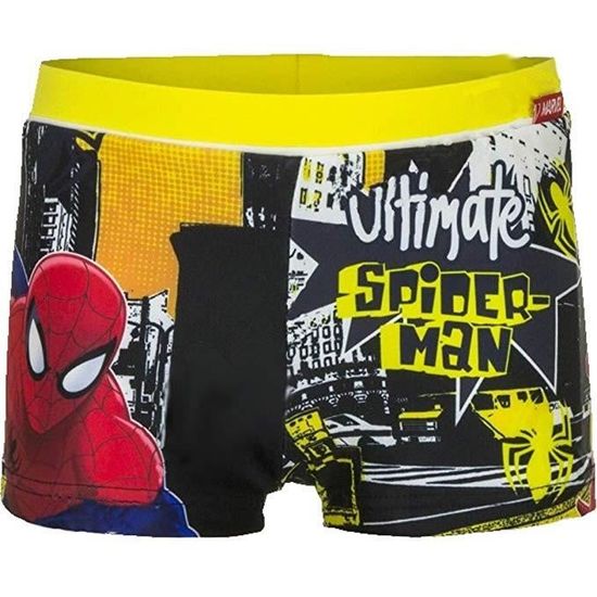 Pack Maillot De Bain + Casquette + Sac Spiderman Pour Enfant - Boxer De Bain, Casquette Réglable, Sac Gym - 12