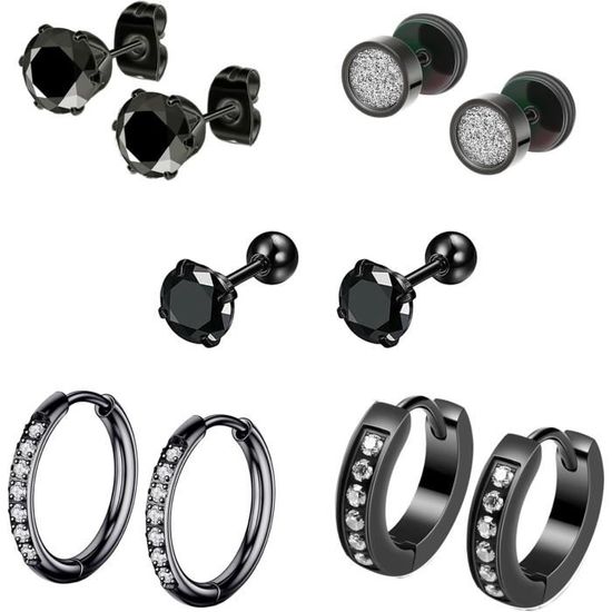 Lot De 4 Paires Boucles D’Oreilles Créoles Acier Inox Or – Anneaux 8/10/12/14 Mm, Hypoallergéniques Homme Femme, Style Minimaliste