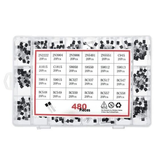 Kit De 50 Transistors MOSFET IRF - 10 Modèles Inclus (IRFZ44, 510, 520, 530, 540, 640, 740, 840, 3205, 9540)