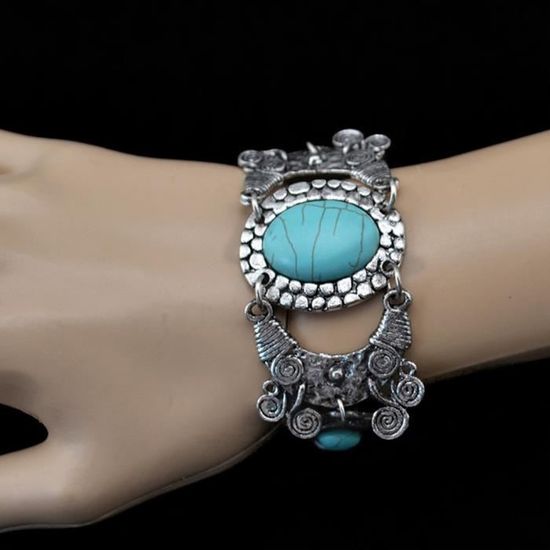 Bracelet Manchette Fantaisie Ancien En Alliage Gravé Décor Floral - 39 Grammes, Occasion