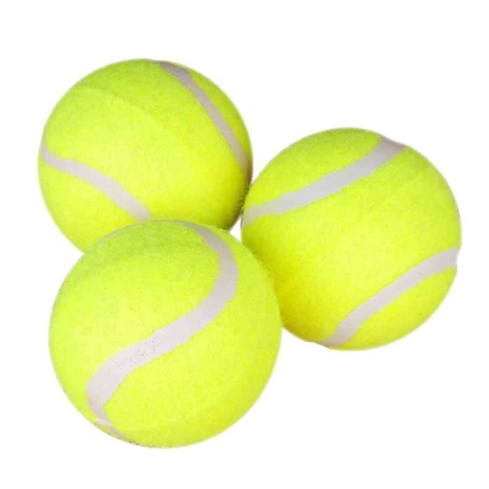 3 pièces balle de Tennis haute élasticité Durable réutilisable de tennis régulière accessoire de pour débutants en TENNIS BALL