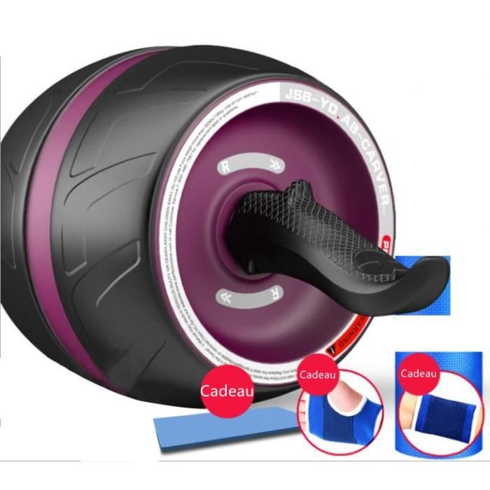 Roues abdominales, équipement abdominal ergonomique avec genouillères, sports à domicile et fitness (pack économique)
