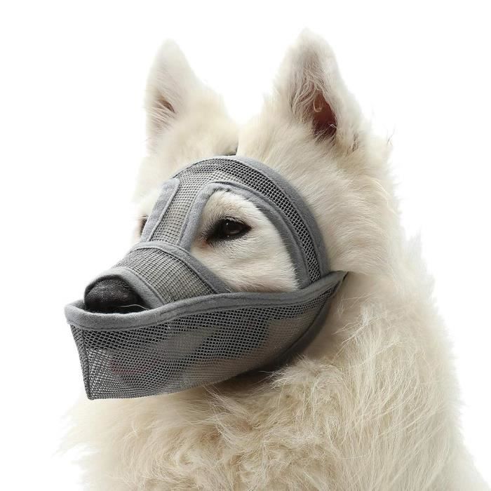 Muselière de chien en maille respirante muselière pour mordre les aboiements et mâcher indésirabl - Modèle: Beige XL - HOCWZTA06413