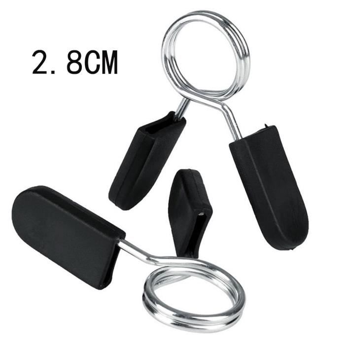 Accessoires Fitness - Musculation,2 pièces haltère haltère gymnastique poids disques barre de levage ressort boucle - Type Black