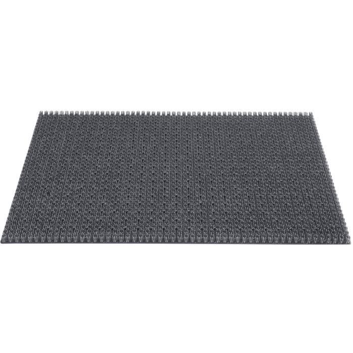 Tapis d'entrée uni - 40x60 cm - Style Classique - Coloris anthracite