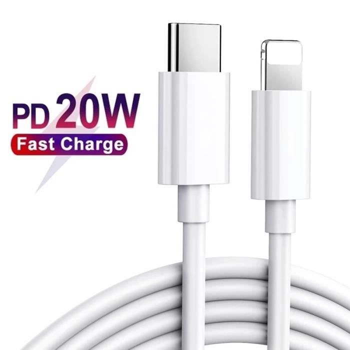 Câble de charge USB rapide 20w 1m pour câble de synchronisation de données iPhone