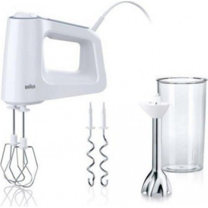 BRAUN HM3107WH Batteur électrique et mixeur plongeant MultiMix 3 – Blanc