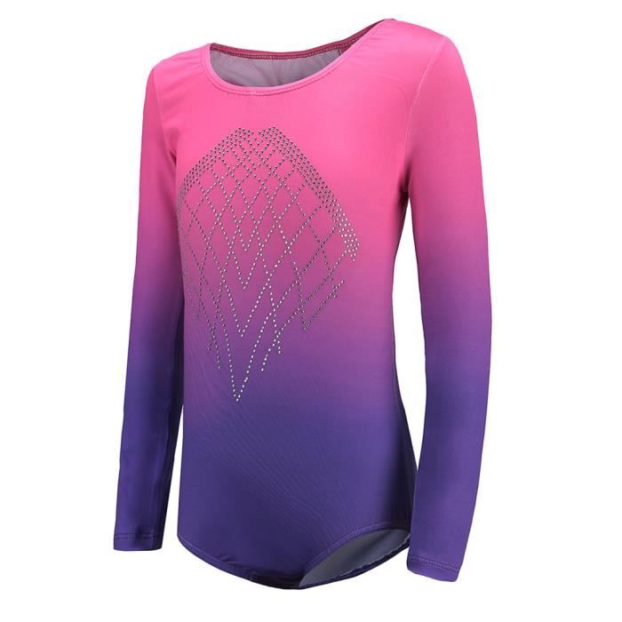Body De Gymnastique Une Pièce De Sport 12 Rose + violet