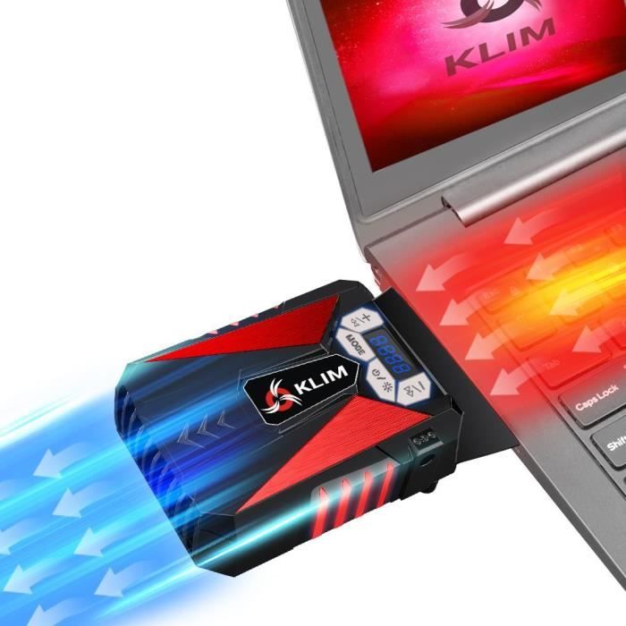 KLIM Cool Refroidisseur - PC Ventilo Portable Gamer - Ventilateur Haute Performance pour Refroidissement Rapide - Extracteur d'Air