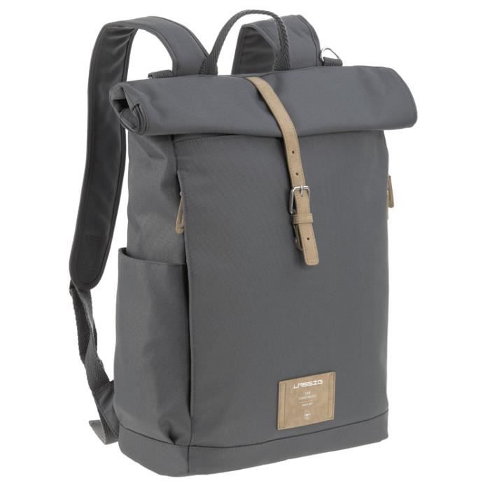 Sac à dos à langer Rolltop Anthracite - LASSIG