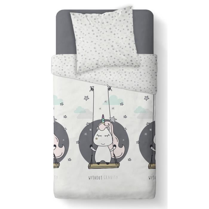 TODAY Parure de couette Happy GRAVITY 100% coton 140x200cm