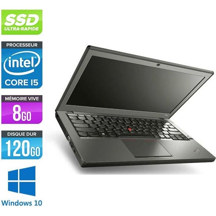 Pc portable Lenovo X240 - i5 - 8Go - 120 Go SSD - 12,5'' - W10