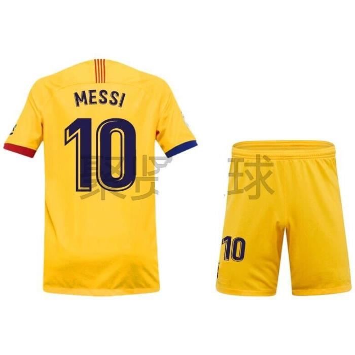 KhakiL2021 Maillot du Barça à la maison et à l'extérieur 10 Maillot de football Messi maillot pour adultes maillot pour enfants