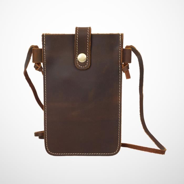 Sac à bandoulière boucle vintage sac à en cuir véritable téléphone mignon messenger mini de PATIN A ROULETTE - PATIN QUAD