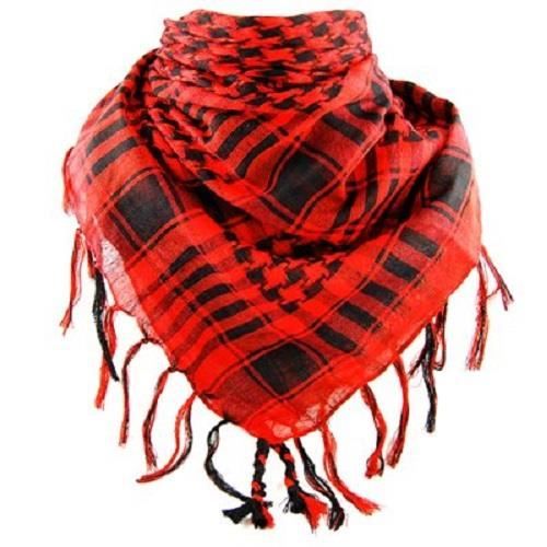 KEFFIEH ROUGE ET NOIR HOMME FEMME FILLE GARCON ECHARPE PALESTINE FOULARD CHALE …