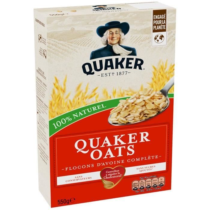 Cafe Moulu - LOT DE 2 - QUAKER : Oast - Flocons d'avoine 550 g