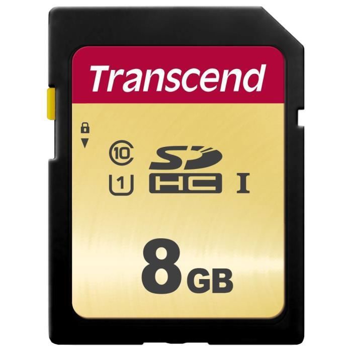 TRANSCEND Carte SD 8GB UHS-I U1 SD Card MLC