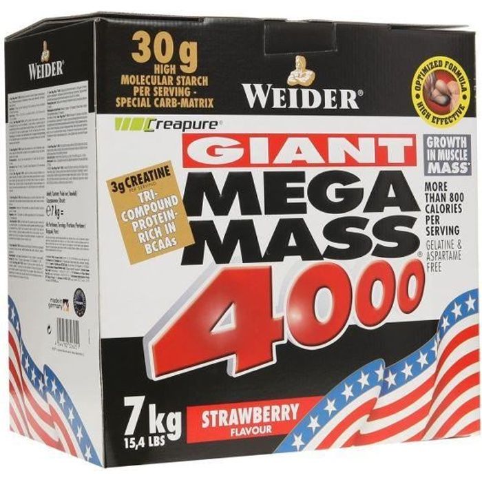 WEIDER MEGA MASS 4000 WEIDER Fraise 7 kg