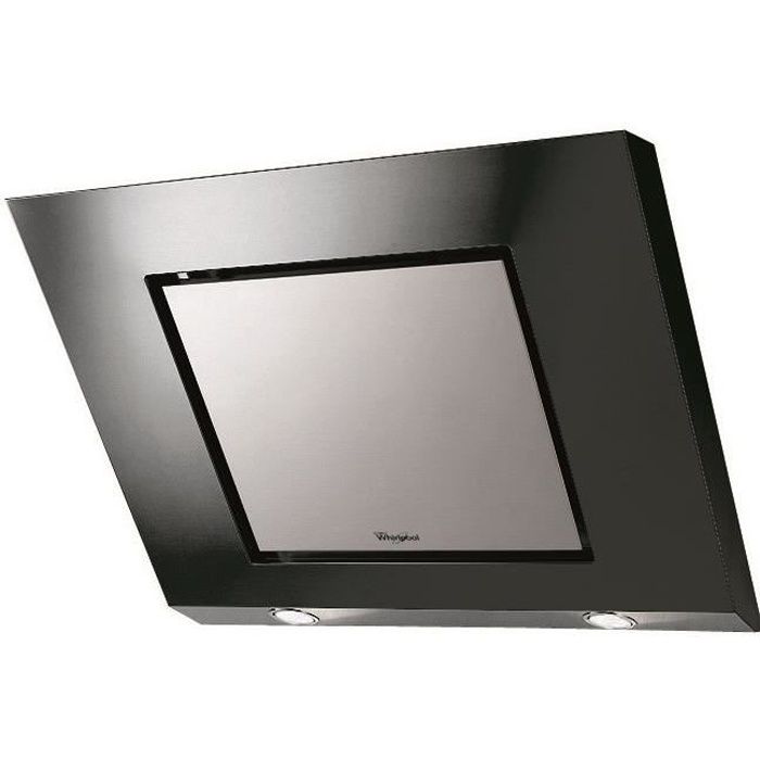 WHIRLPOOL AKR808/1BG Hotte décorative - Evacuation et recyclage - 647 m3 air / h max - 68 dB max - 3 vitesses - L 80 cm - Noir