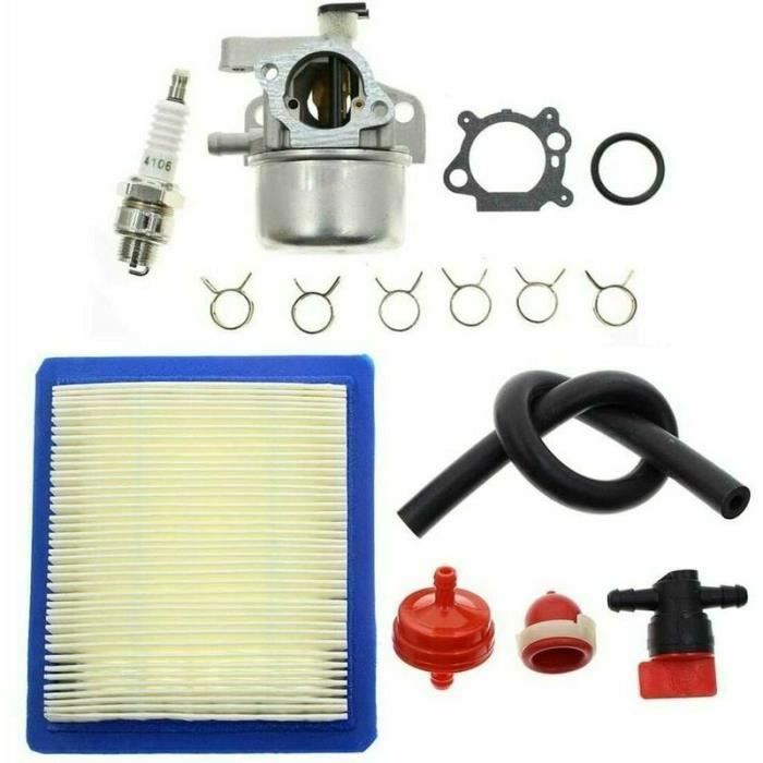 Kit carburateur avec filtre à air 799866 compatible avec les moteurs Briggs & Stratton 790845 799871 799866 796707 79430MHZB