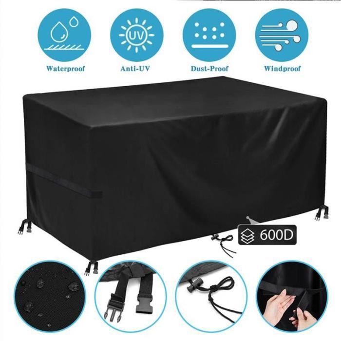 Housse Salon De Jardin Extérieur 90x40x75cm - 600D Oxford Imperméable Anti-UV Et Résistante Au Vent