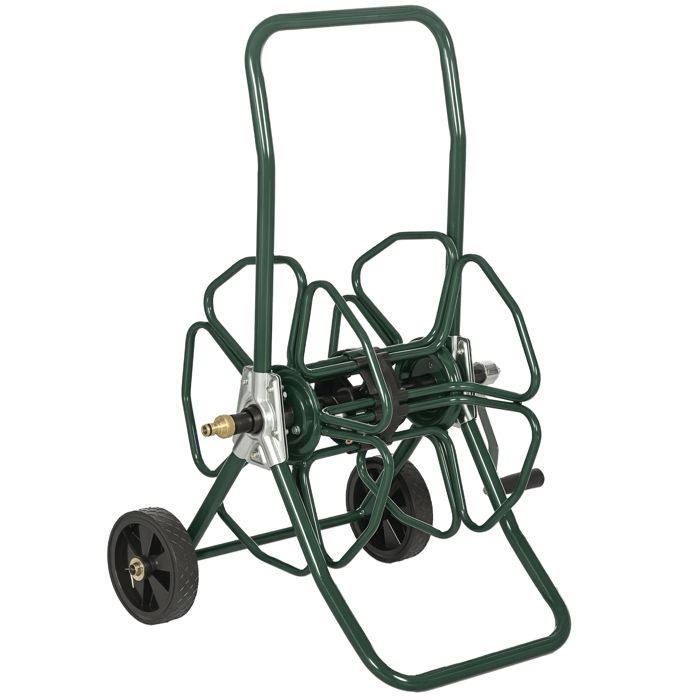 Réservoir D'arrosage Jardin 30 L Avec Roues - Tuyau 7 M, Pistolet 2 Jets, Rechargeable, Panier Rangement