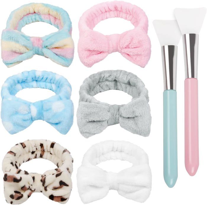 Lot De 6 Bandeaux Élastiques Pour Femme En Coton - Parfaits