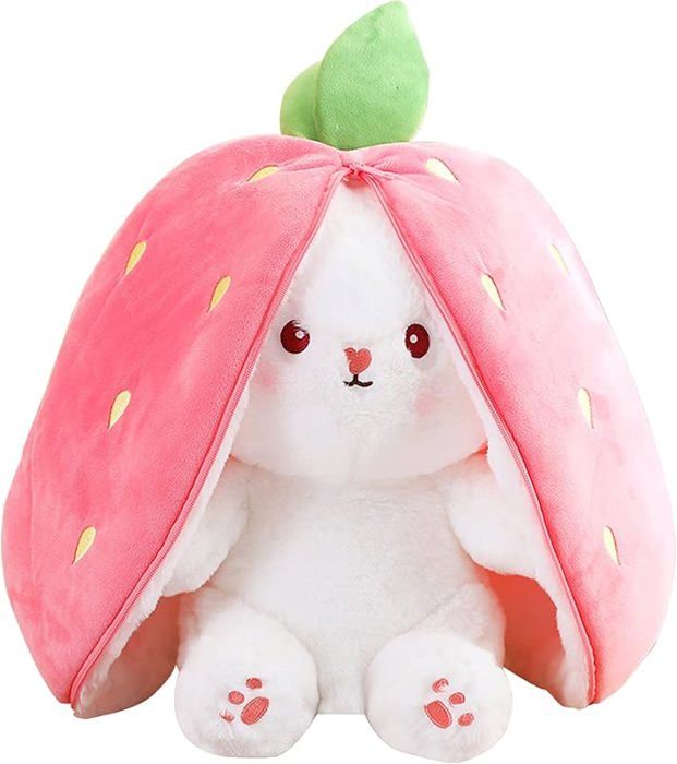 Comparer les prix de Jouet en peluche de lapin de carotte lapin de fraise de 25 cm jouet en peluche de lapin de Pques jouet pour enfants fraises