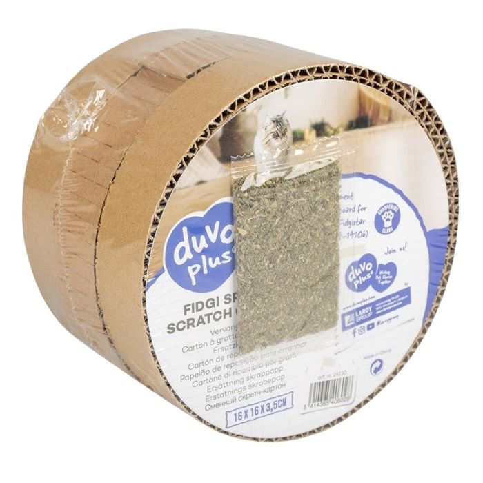 Griffoir Twistou Pour Chat - Carton Ondulé Réversible, Avec Balle à Cloche - 2 Pièces, Anti-stress - 6