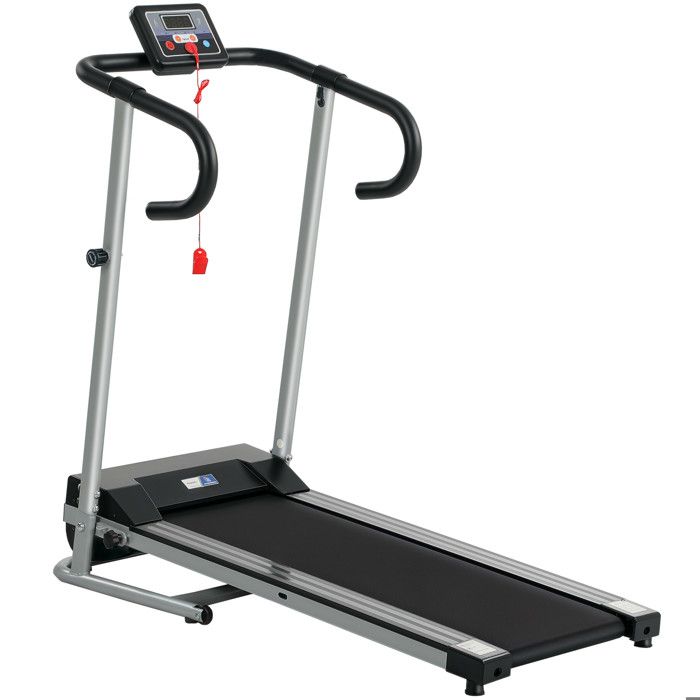 Tapis de course Fitness électrique pliable - Aosom.fr x FFHandball - 1 à 10 Km/h - écran multifonctions - puissance 500 W