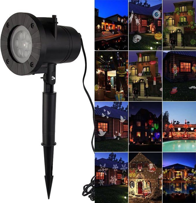 Lampe de projection LED lumières de Noël Décoration déclairage de jardin étanche pour éclairage de décoration de Noël intérieur