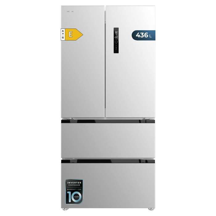 Cecotec Réfrigérateur Porte Française Inox 436L Bolero CoolMarket FD 436 Inox E 183 x 83 6 cm Basse Consommation Cecotec Réfrigérateur Porte Française Inox 436L Bolero CoolMarket FD 436 Inox E 183 x 83 6 cm Basse Consommation