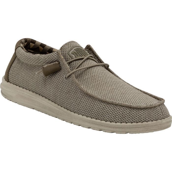Chaussures HEYDUDE Wally Eco Sox Pour Homme - Légères, Confortables, Style Décontracté, En Textile Gris