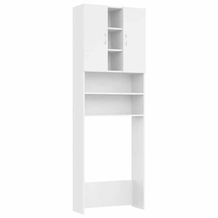 Meuble pour machine à laver-Meuble pour WC Blanc 64x255x190 cm ZLH•971209779