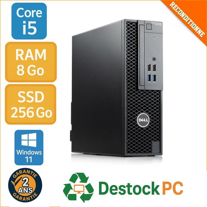 Tour Dell Precision 3420 – Intel Core i5 – 8Go – SSD 256Go – Win11