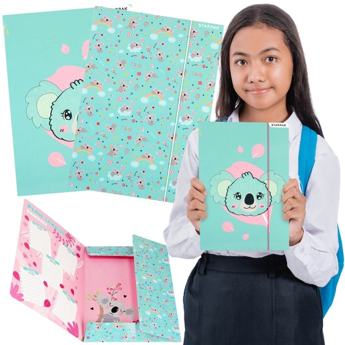 Classeur GENERIQUE Classeur Carton Assort. Plastifié A4 à élastique R