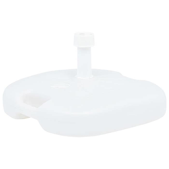 Pied Parasol Résine Blanc 43 Cm 15 L - À Remplir Sable Ou Eau FERNO