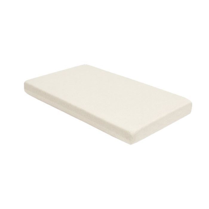 Matelas droit 130 x 60 x 10 cm - COUPEY - Blanc - polyester Matelas droit 130 x 60 x 10 cm - COUPEY - Blanc - polyester