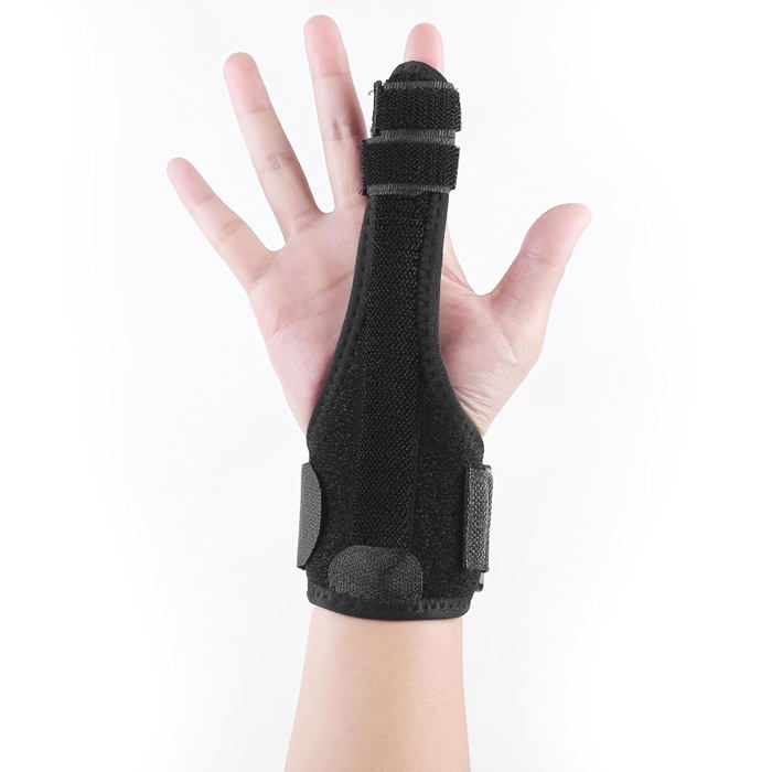 Doigtier En Cuir Nappa Behrend – Protection Des Doigts Avec Cordon D’attache, Tailles 2 à 8, Noir