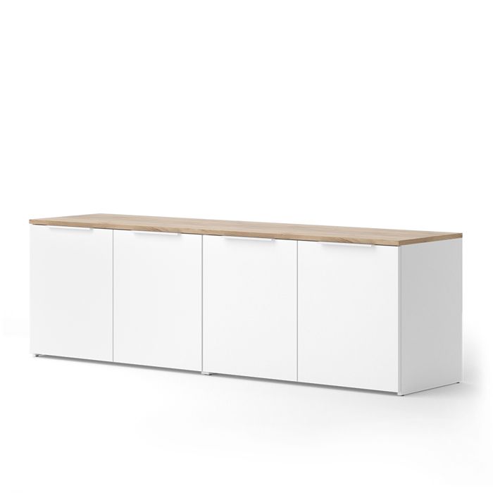 Meuble-paroi Wido 2 pièces Blanc/Sonoma Vicco 51726
