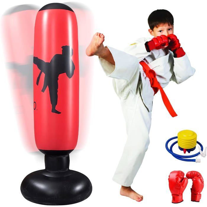 Sac De Frappe Enfants Punching Ball Rglable En Hauteur 75-110cm Avec