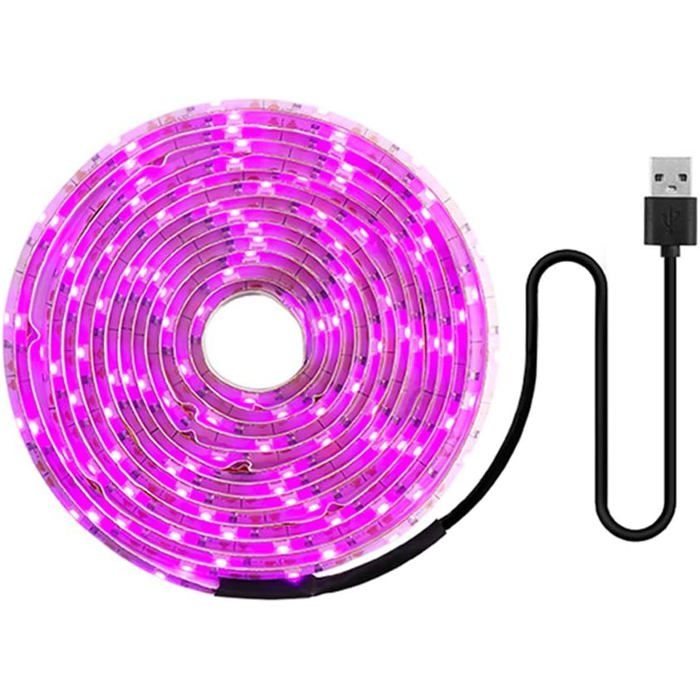 LED lampe pour plante 5V Lampe LED horticole croissance floraison pour plantes spectre complet 2835 SMD avec USB (2M étanche)
