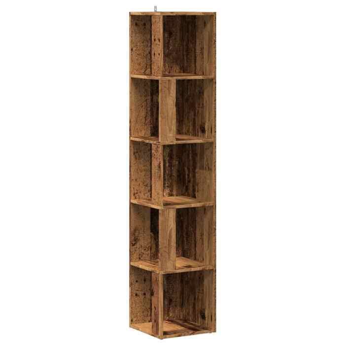 Armoire dangle vieux bois - GKO - 33x33x165 cm - Bois dingénierie - Assemblage requis - Grand espace de rangement