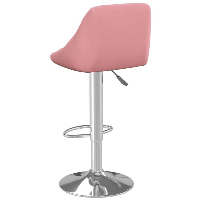 TOP 2026 Tabouret de bar - 1 PC - Pour 1 personne - Rose Velours - 46x44x(82-103) cm TT174